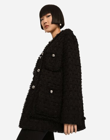 Dolce & Gabbana جاكيت بغرزة وصف أزرار واحد أسود F29TYTFUTBI