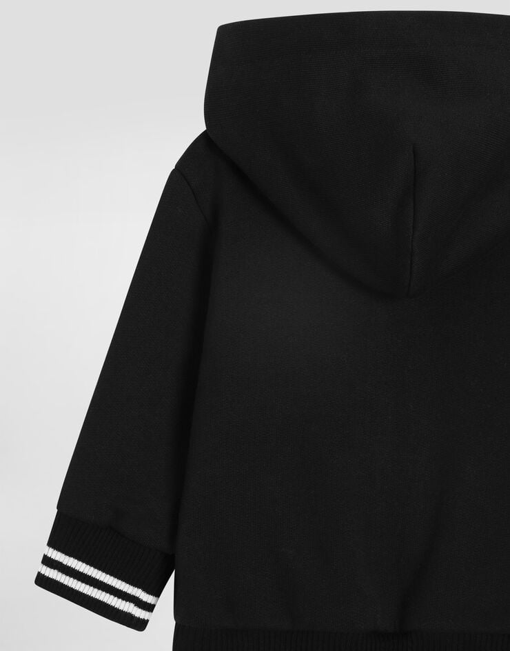 Dolce & Gabbana Hooded sweatshirt with print Black L1JWITG7PTH