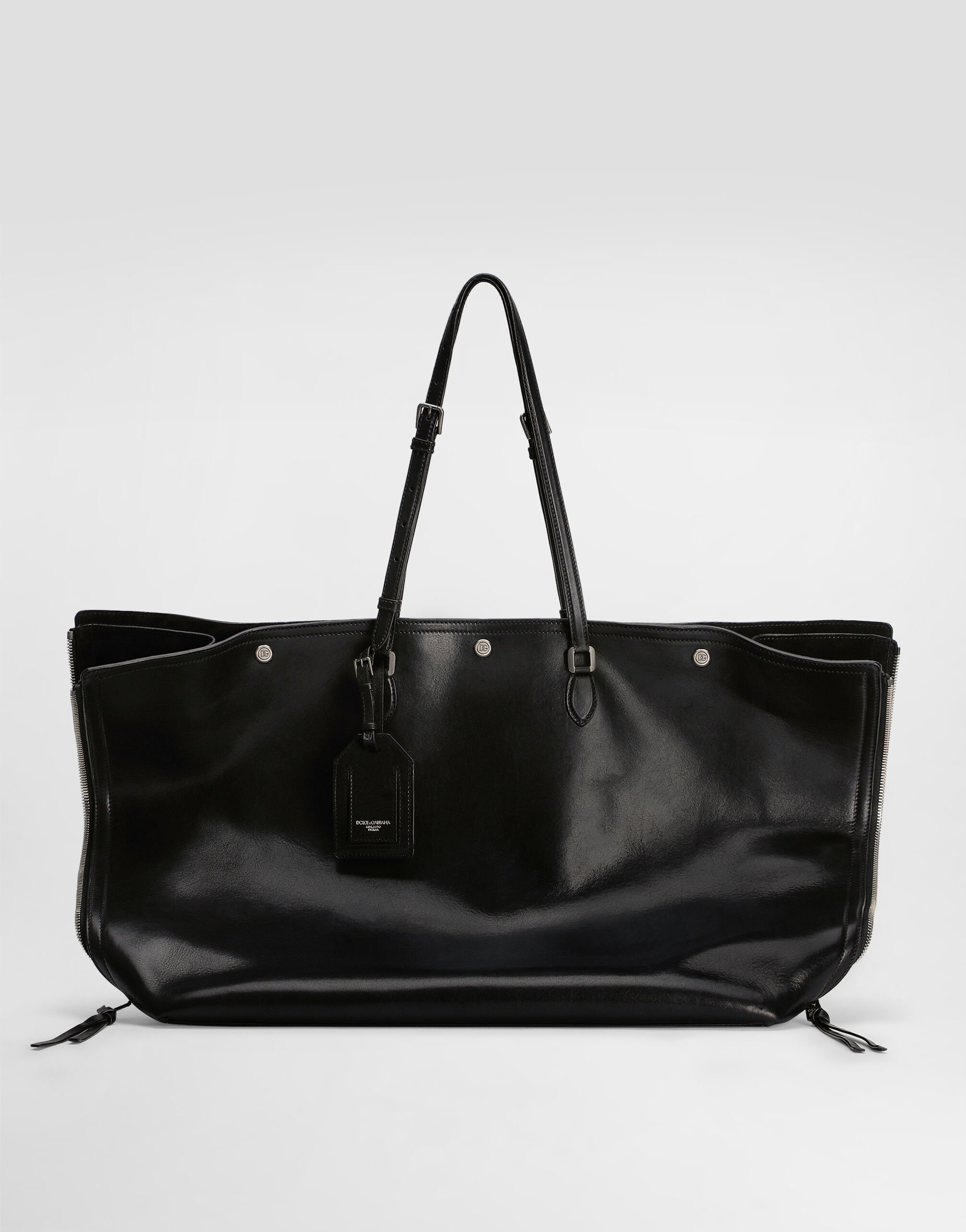 Atene calfskin shopping bag in Black for Men | Dolce&Gabbana® US