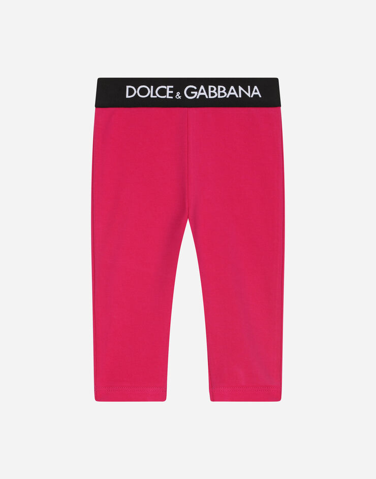Dolce & Gabbana Leggings de interlock con logotipo en cinta elástica Fucsia L2JP3JG7E3Y