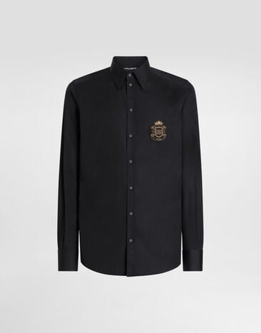 Dolce & Gabbana Cotton martini shirt Black G5ML1ZGK278