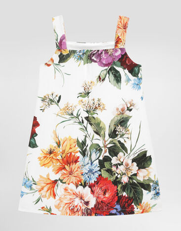 Dolce & Gabbana Flower-print sleeveless dress in wall fabric Print L54DI0FSRQV