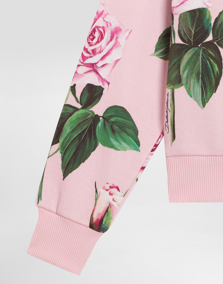Dolce & Gabbana Sudadera con capucha y estampado de rosas Imprima L5JWBNHS7P0