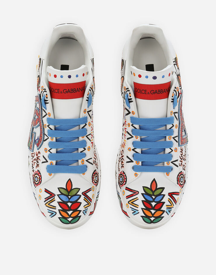 Dolce & Gabbana Сникеры Portofino из телячьей кожи разноцветный CK1544AS435