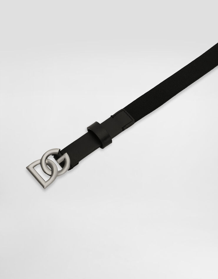 Dolce & Gabbana Calfskin and elasticated belt Black EC0086AQ616