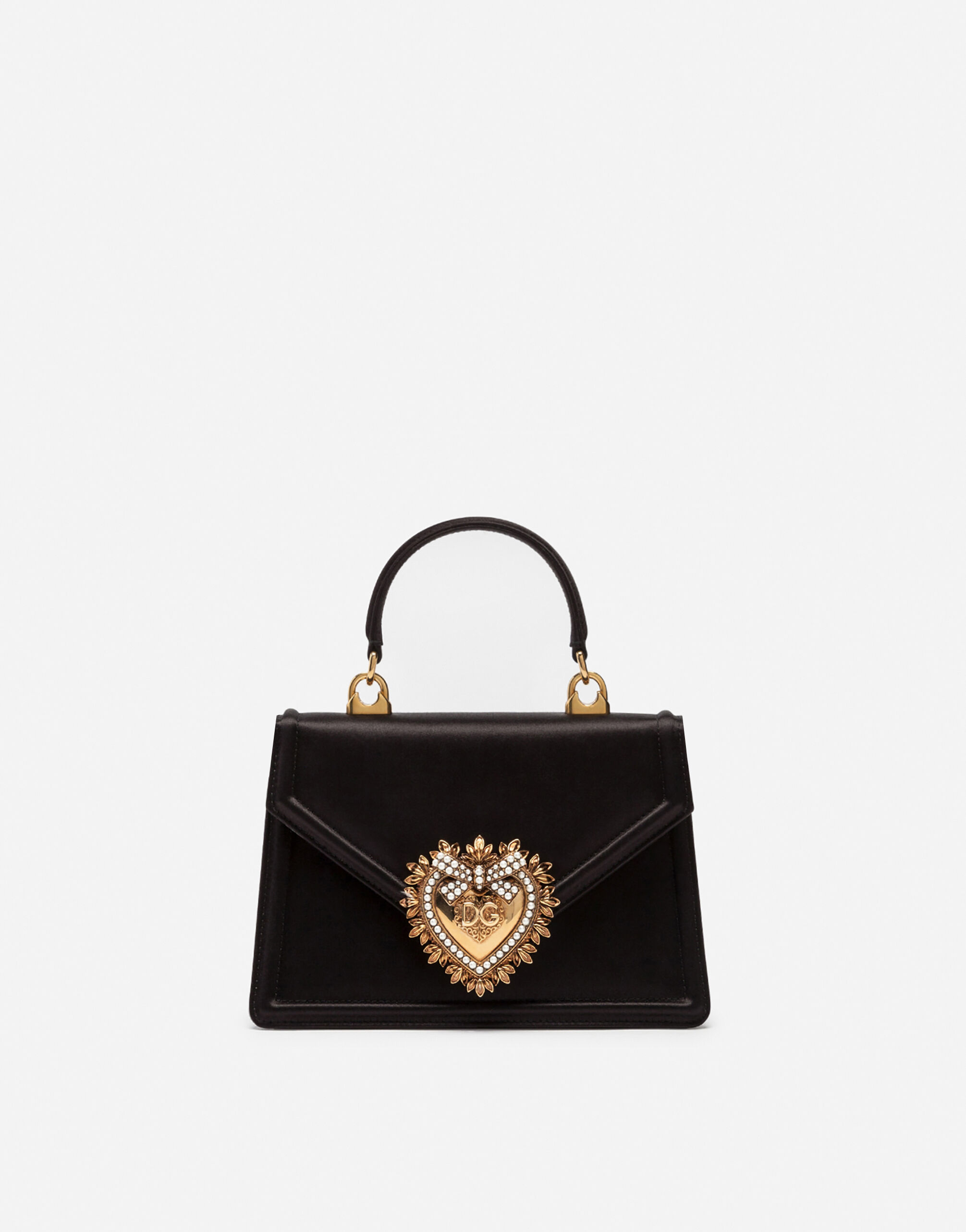 Dolce & Gabbana حقيبة ديفوشن صغيرة من الساتان وردي BB7598AW576