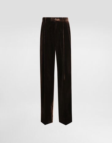 Dolce & Gabbana Smooth velvet trousers Multicolor GP0N5TFUVG7