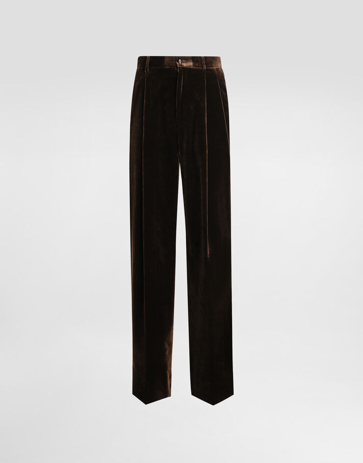 Dolce & Gabbana Smooth velvet trousers Multicolor GP0N5TFUVG7