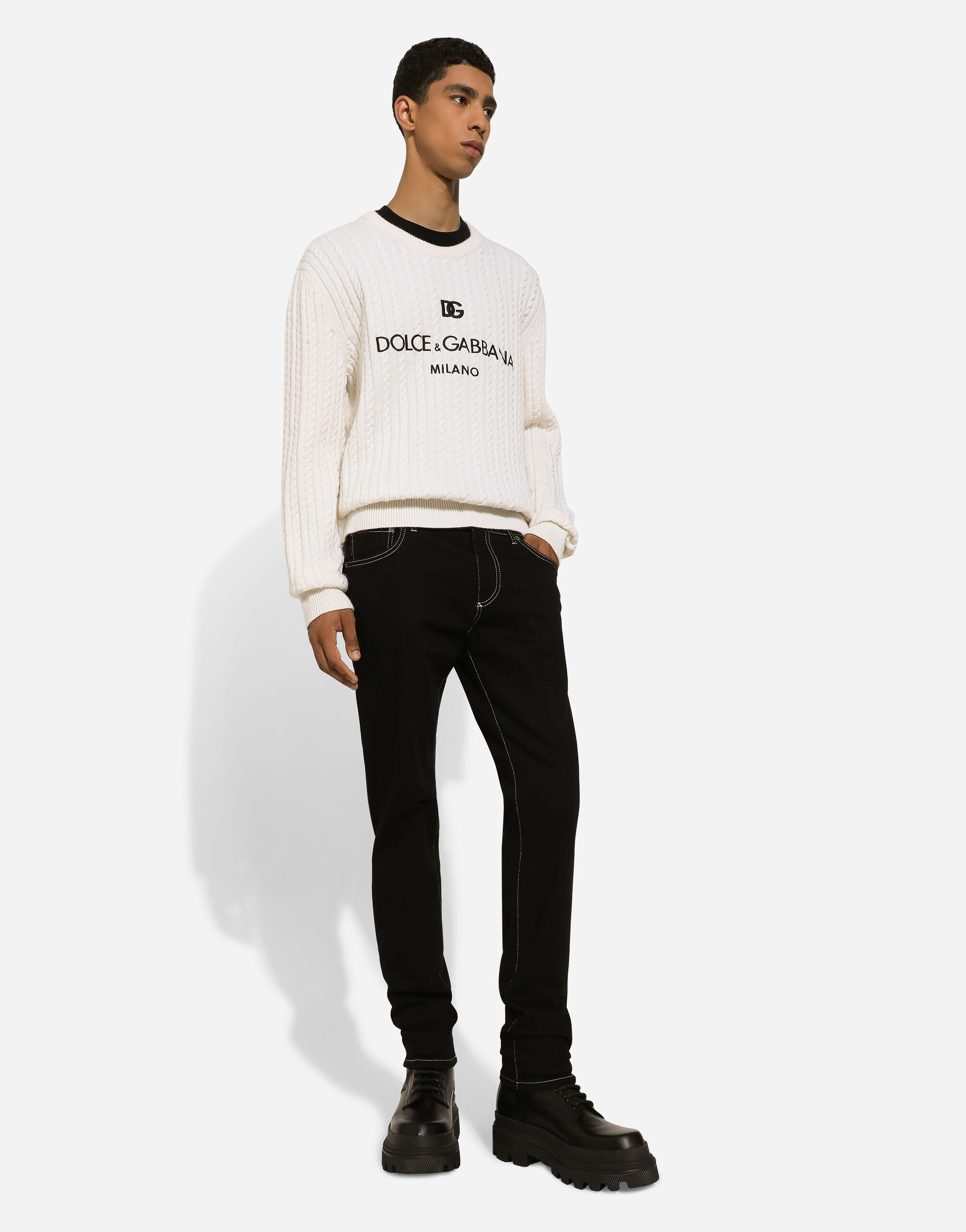 Dolce and discount gabbana white sweater