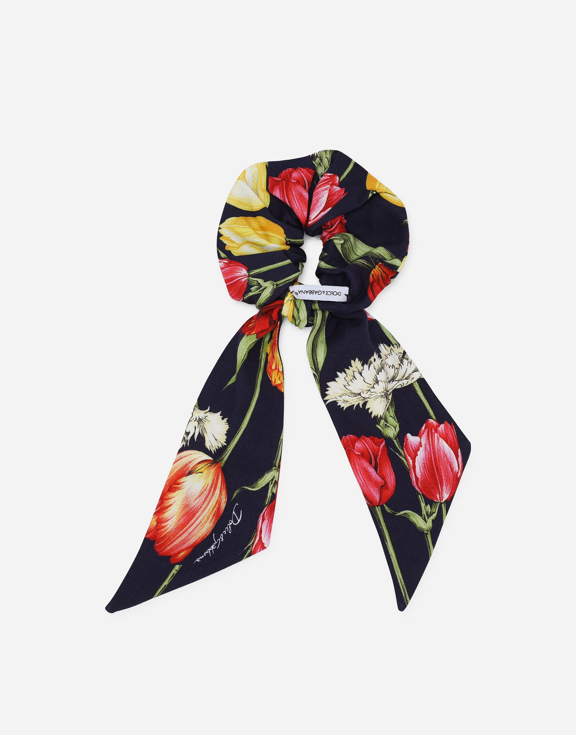 Viyella scrunchie with tulip print in Print for Women