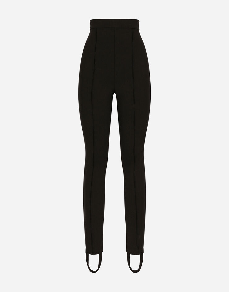 Dolce & Gabbana Leggings in jersey punto milano con staffa Nero FTC2HTFUGN7