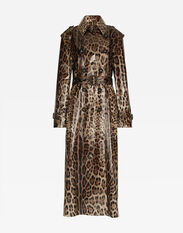 Dolce & Gabbana Leopard-print coated sateen trench coat Animal Print F26AJTFS2A3