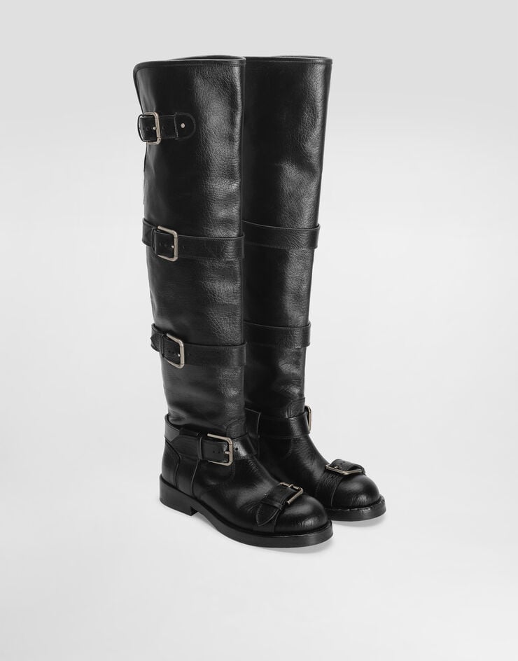 Dolce & Gabbana Horse leather boots Black CU1239AW352