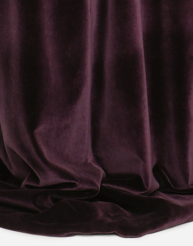 Dolce & Gabbana KIM DOLCE&GABBANA Long velvet coat Purple F0C7QTFUVJC