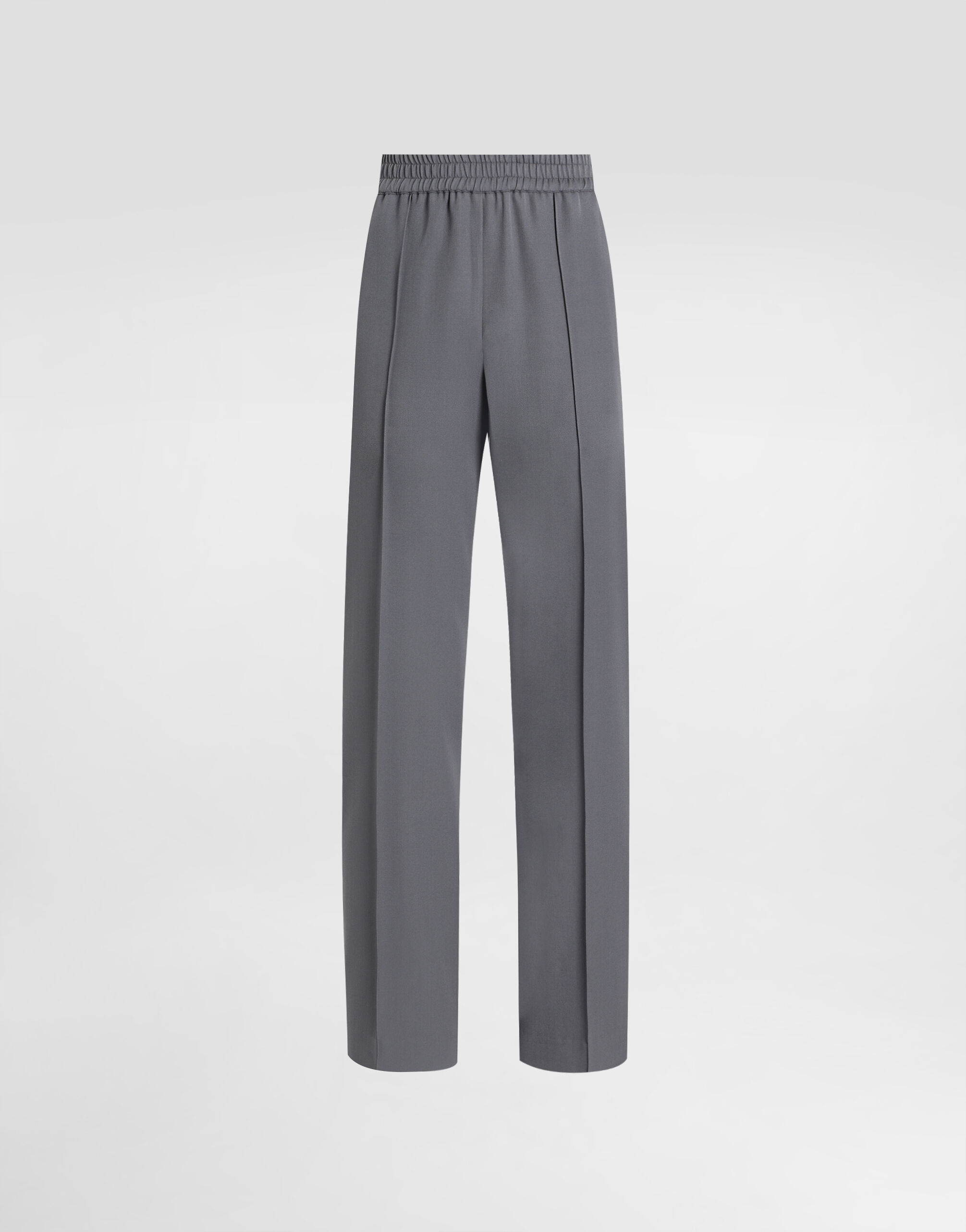 Wool gabardine trousers in Grey for Women | Dolce&Gabbana®