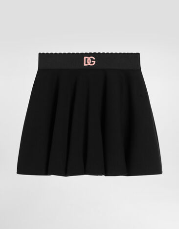 Dolce & Gabbana Skirt with DG embroidery Black L54I67G7N9Q