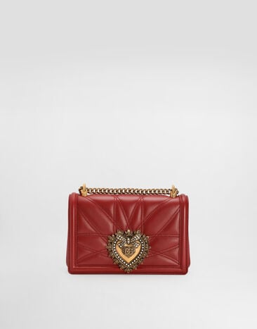 Dolce & Gabbana Medium Devotion bag in quilted nappa leather Red BB7158AW437