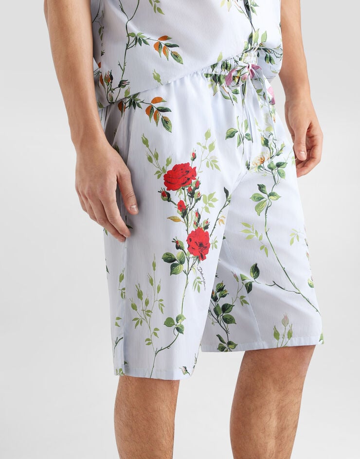 Dolce & Gabbana Rose-print poplin bermuda shorts Dolce & Gabbana Rose-print poplin bermuda shorts GV37ATHS5VQ