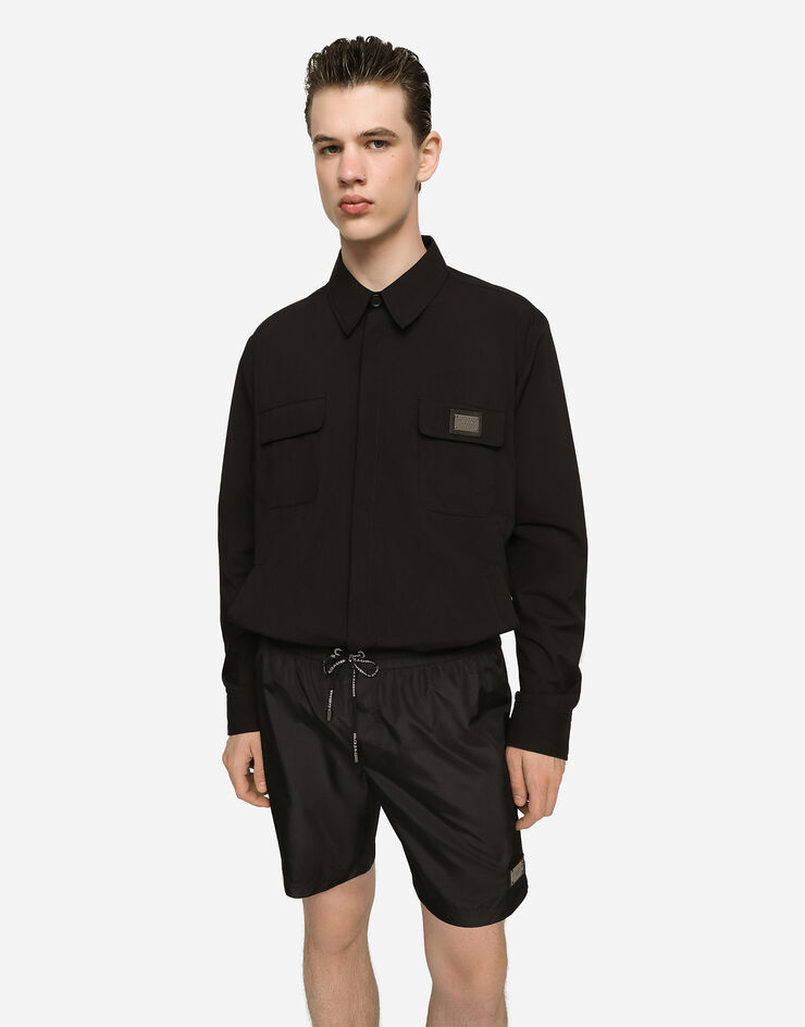 Dolce&Gabbana Рубашка из нейлона с фирменной пластинкой черный G5KI7TGG731