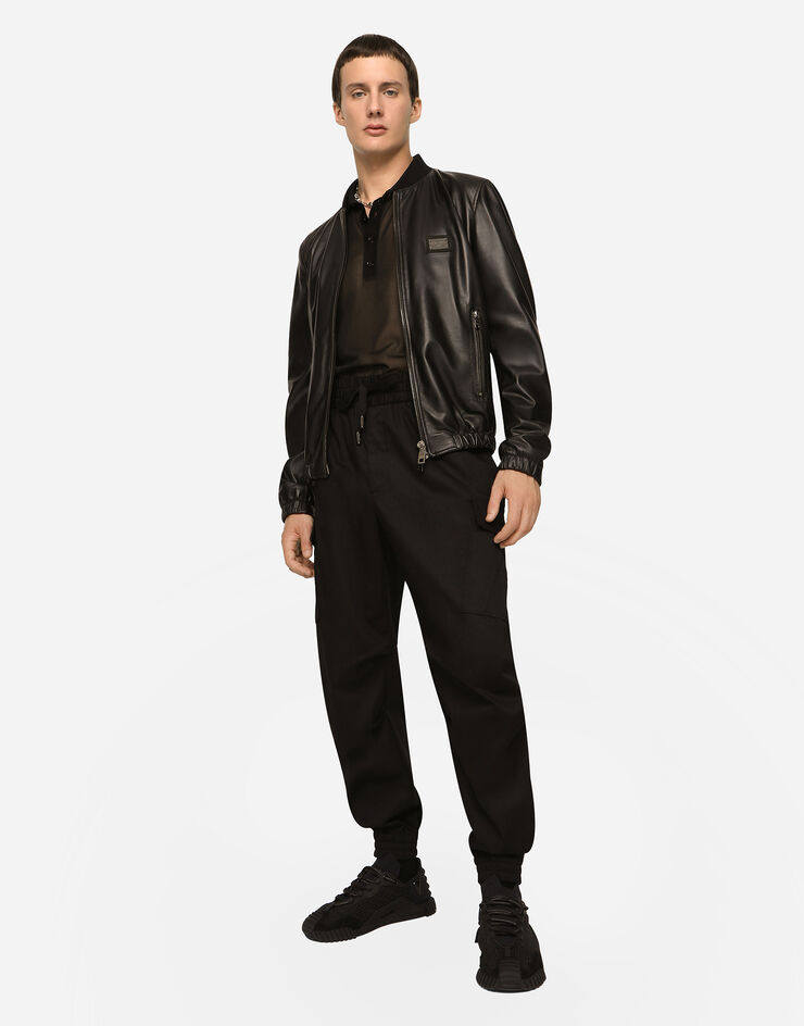 Dolce&Gabbana Куртка из кожи с фирменной пластинкой черный G9ZY5LHULR0