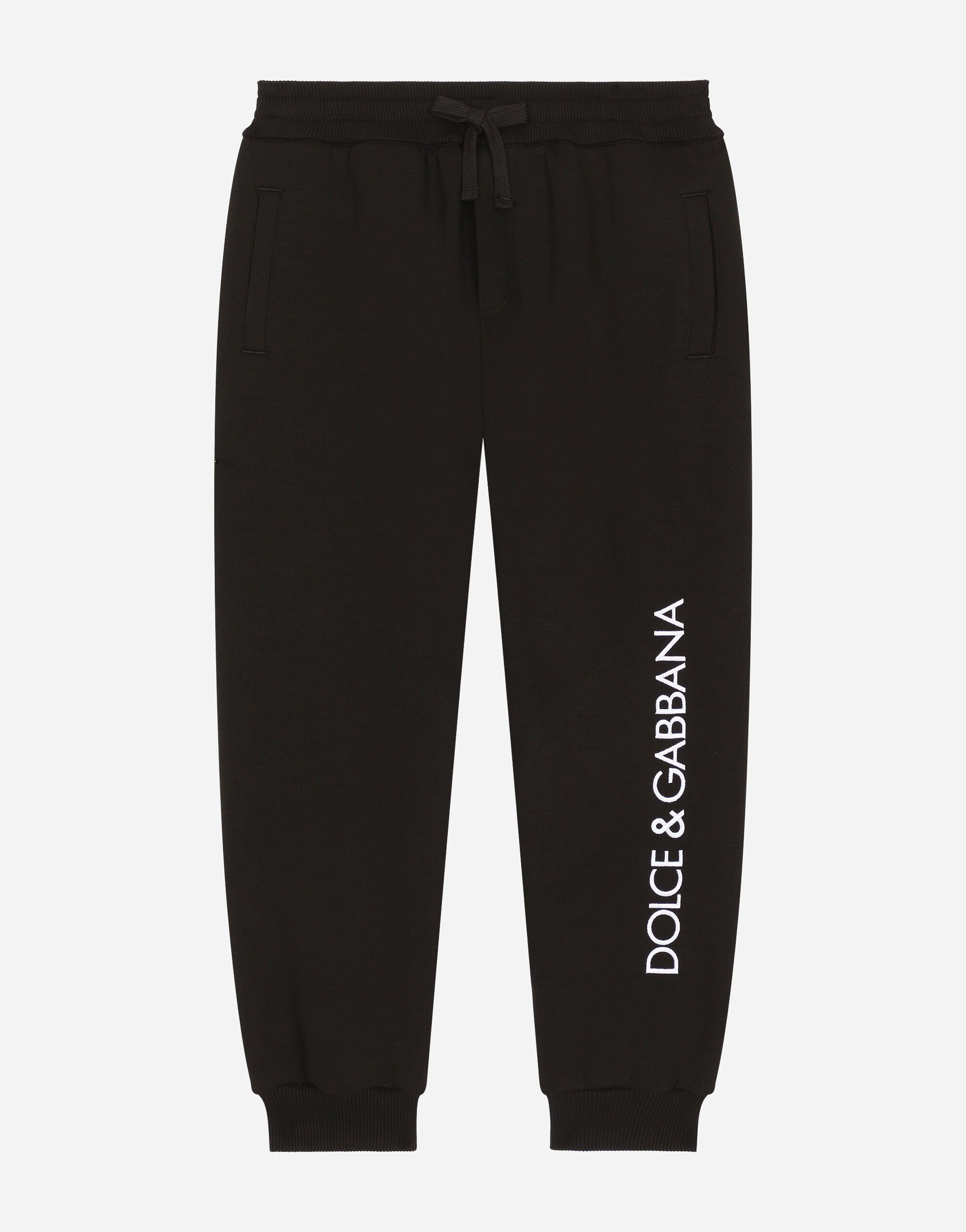 Jersey jogging pants in Negro for Girls Dolce Gabbana