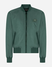 Dolce & Gabbana Nylon jacket with branded plate Green G9OW1TFUMQG