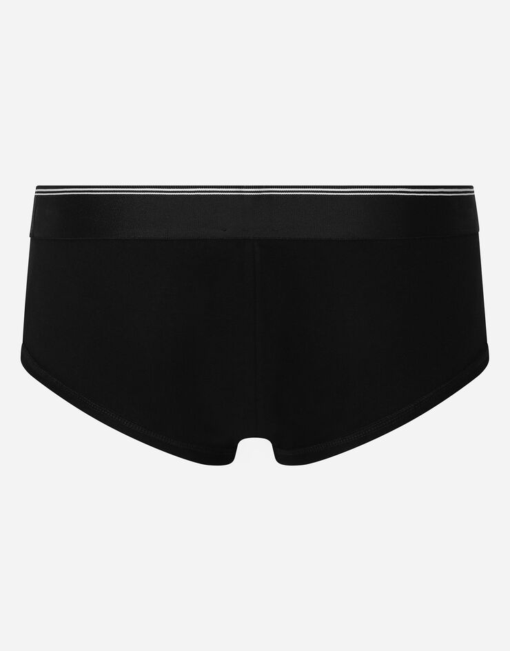 Dolce & Gabbana Two-way-stretch cotton Brando briefs with patch Black M3E41JOUAIG