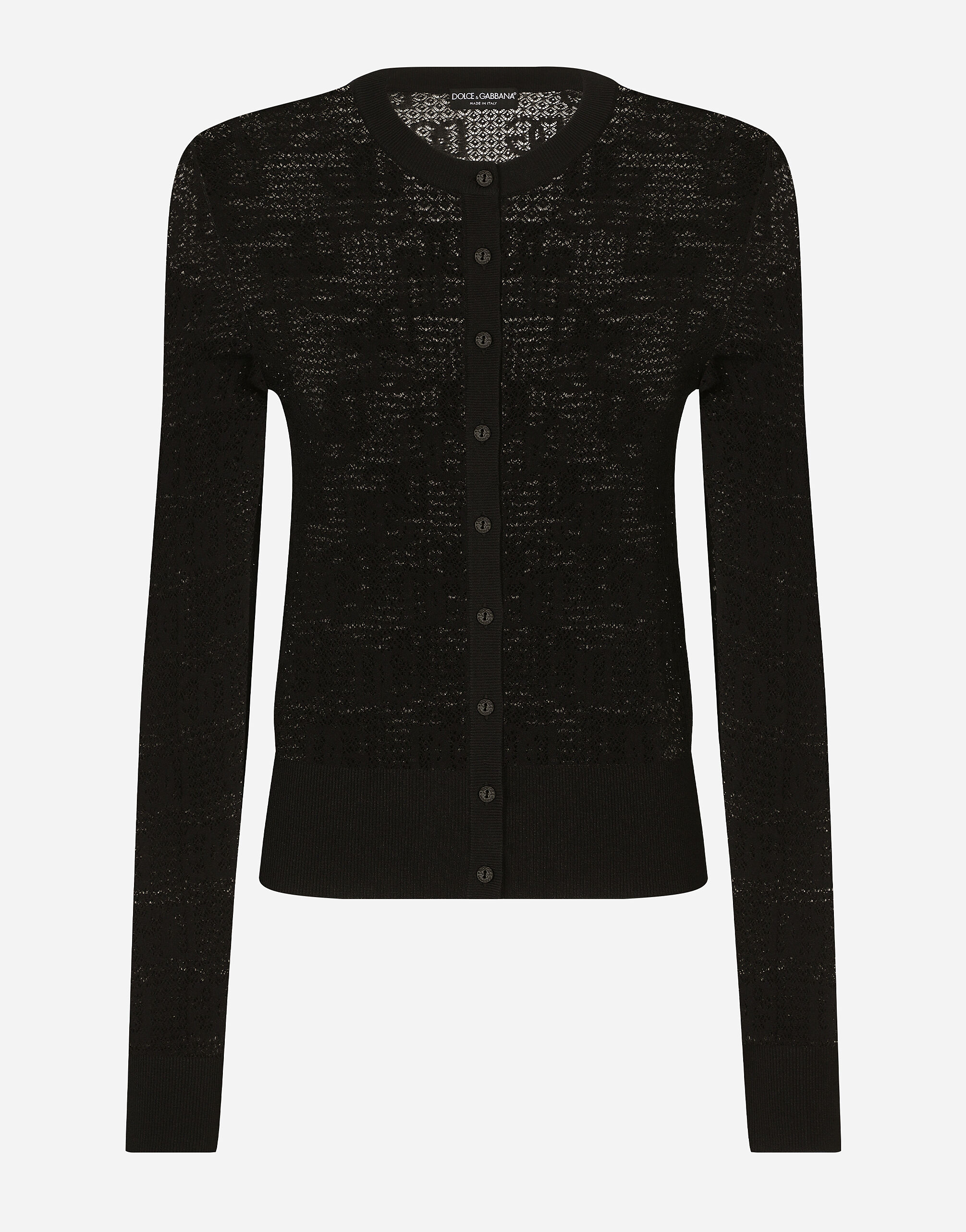 Viscose cardigan with all over DG logo Dolce Gabbana