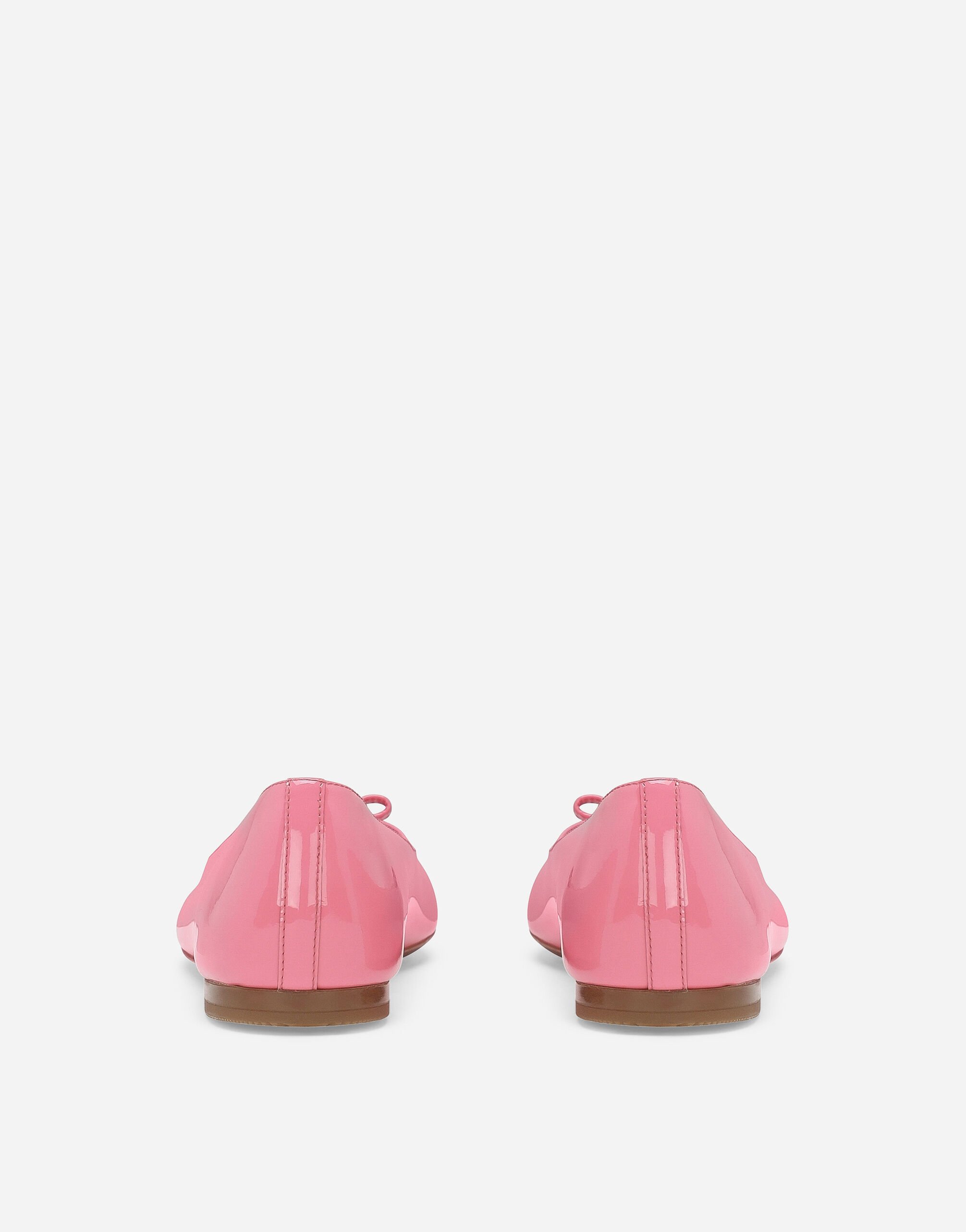 VIP【関税送料無料】希少 DOLCE & GABBANA PINK LEATHER FLATS Patent leather ballet flats in Pink for Girls
