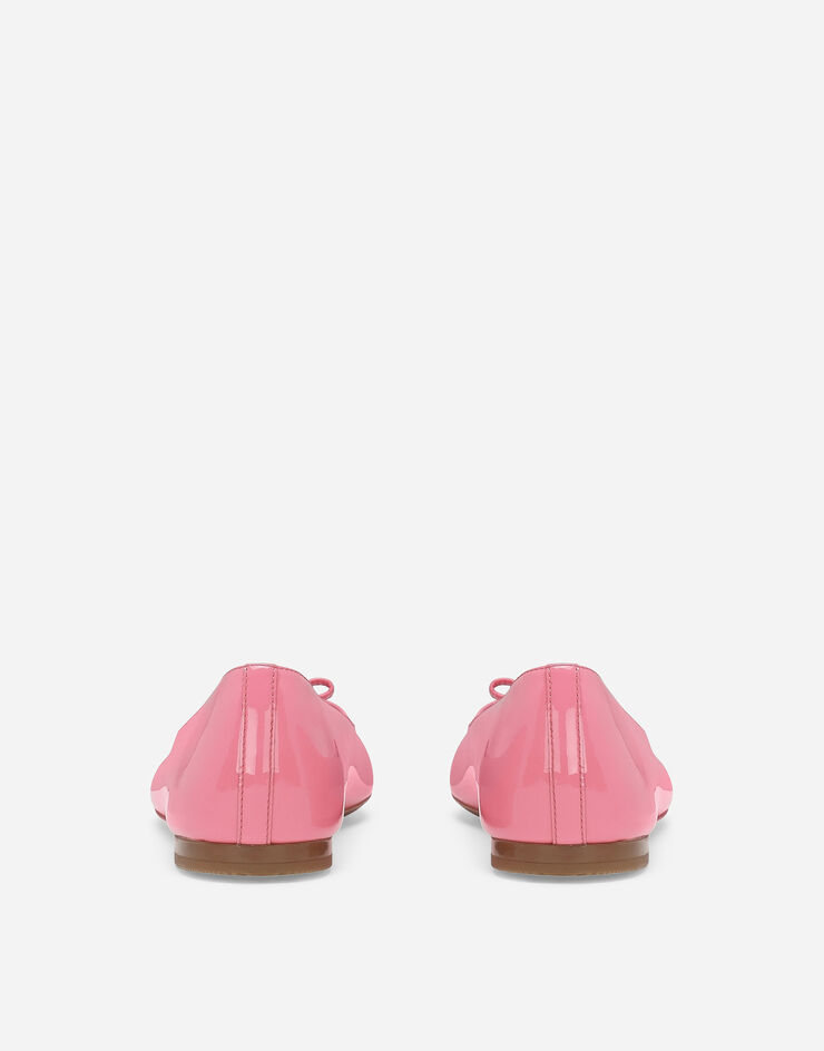 Dolce & Gabbana Patent leather ballet flats Pink D11141A1328