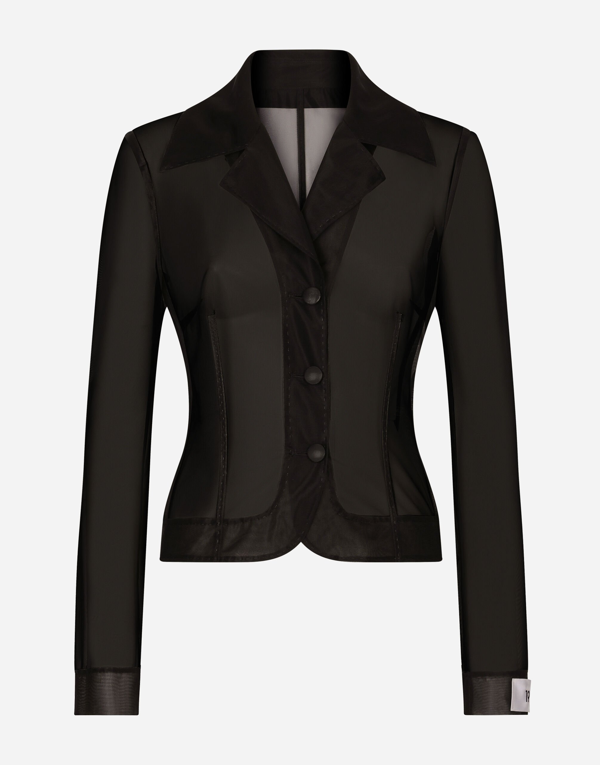 Dolce & Gabbana Single-breasted marquisette Dolce jacket Black F26R2TOUADW