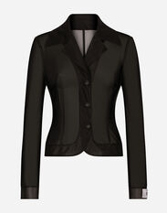 Dolce & Gabbana Single-breasted marquisette Dolce jacket Black FTAM2TFJRD0