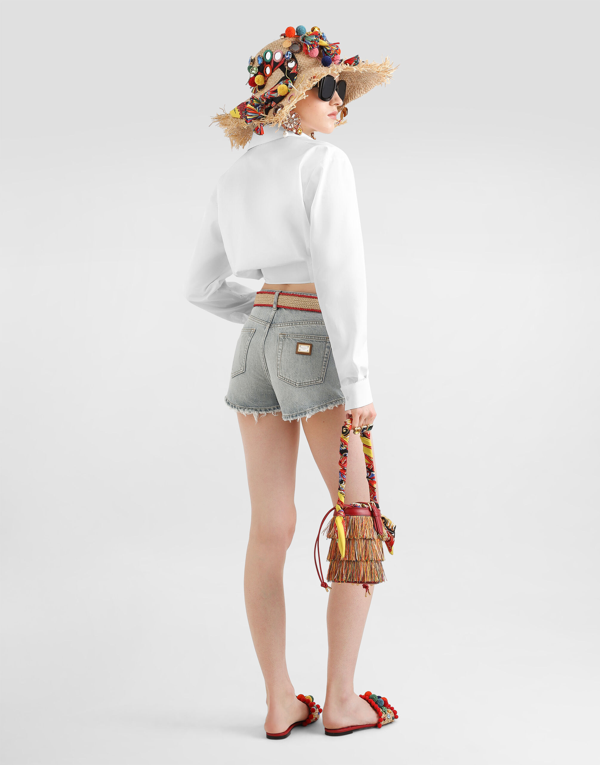 Multicolorのウィメンズ デニム ショートパンツ | Dolce&Gabbana®