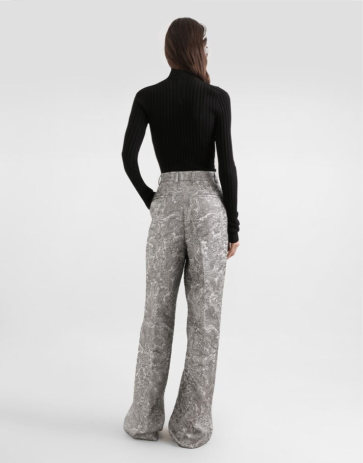 Dolce & Gabbana Lamé floral jacquard trousers Dolce & Gabbana Lamé floral jacquard trousers Silver FTC9BZFJZAL