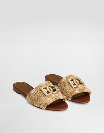 Dolce & Gabbana ラフィア スライドサンダル マルチカラー CQ0646AN217