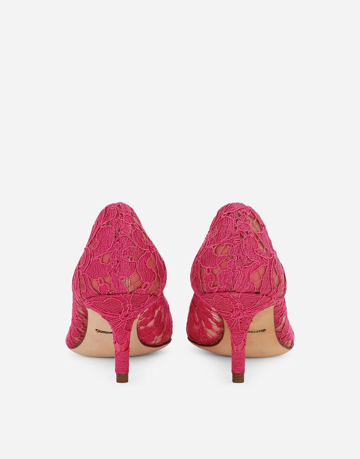 Dolce & Gabbana 크리스털 타오르미나 레이스 펌프스 푸시아 핑크 CD0066AL198
