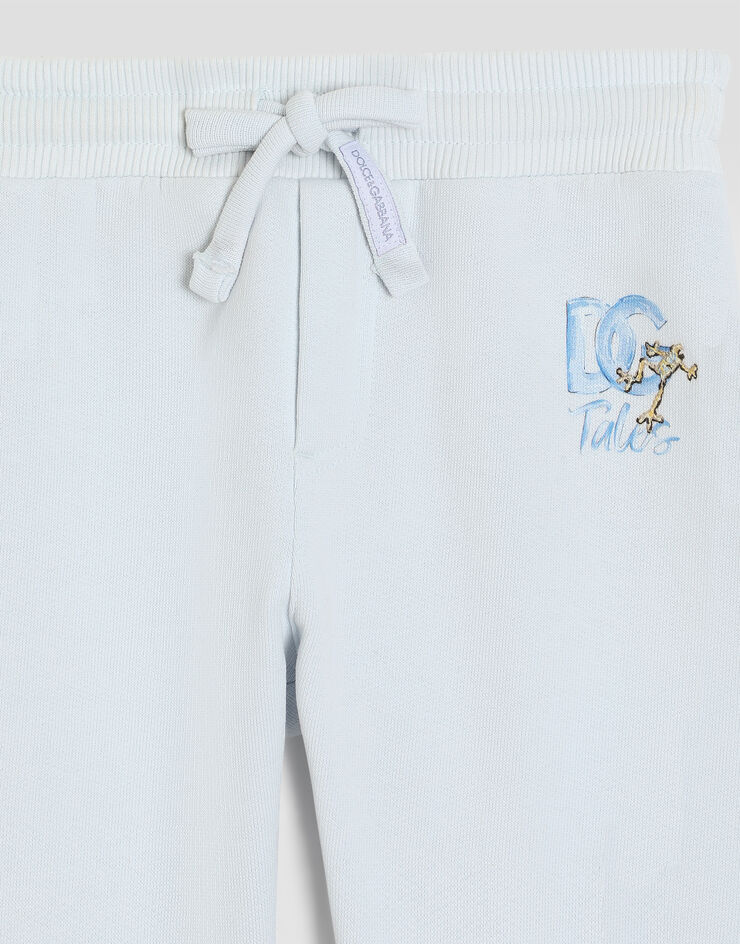 Dolce & Gabbana Fleece sweatpants with embroidery Grey L1JPKGG7P8H