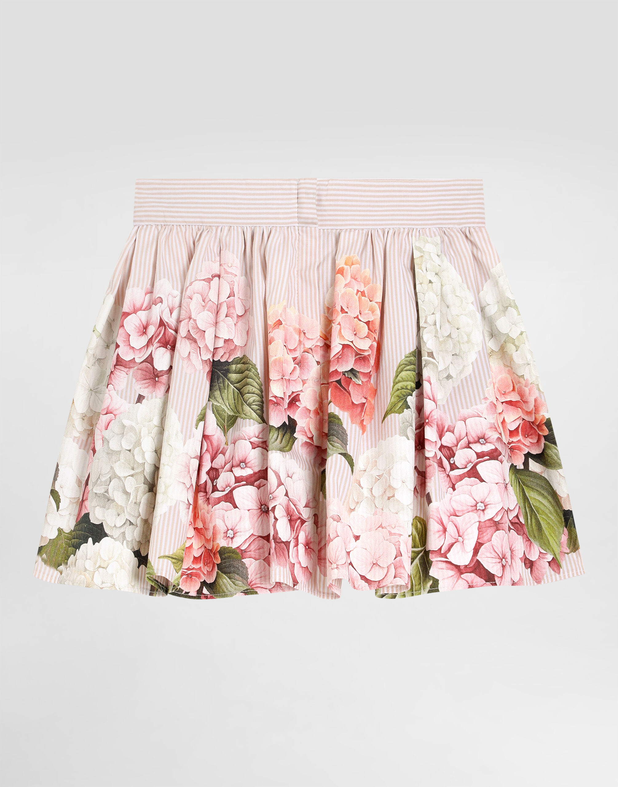 マルチカラーのガールズ Hydrangea-print canvas skirt | Dolce&Gabbana®