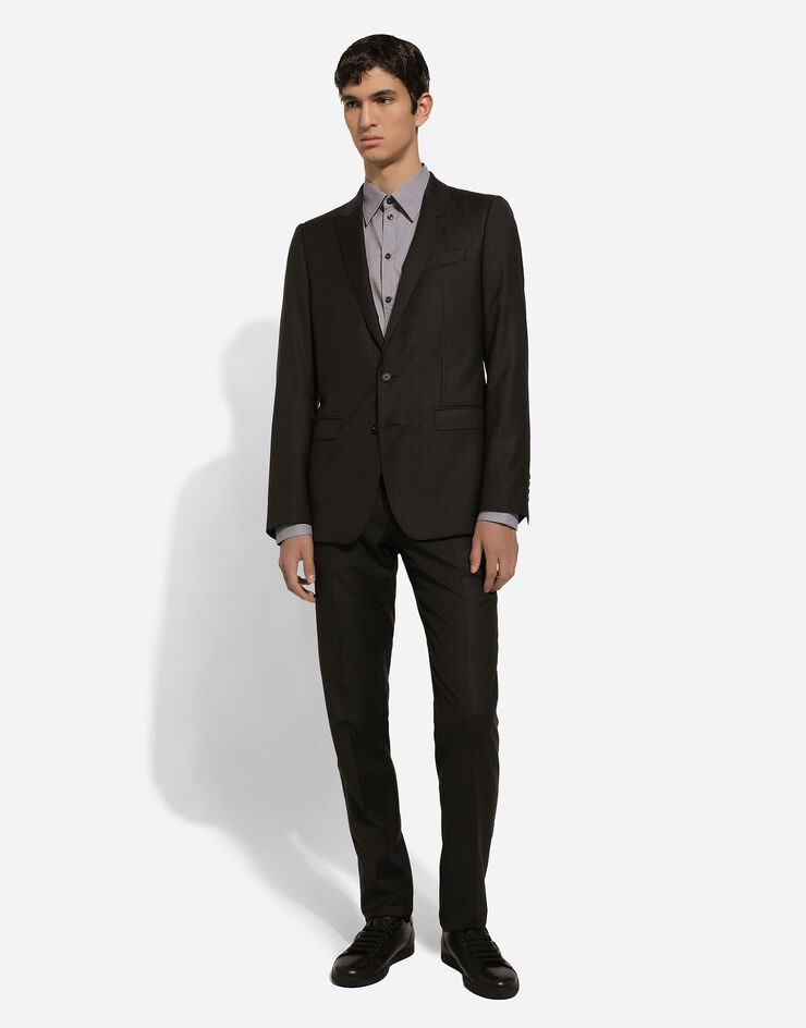Dolce & Gabbana قميص قطني بقصة مارتيني أبيض G5LP8TFR5ZG