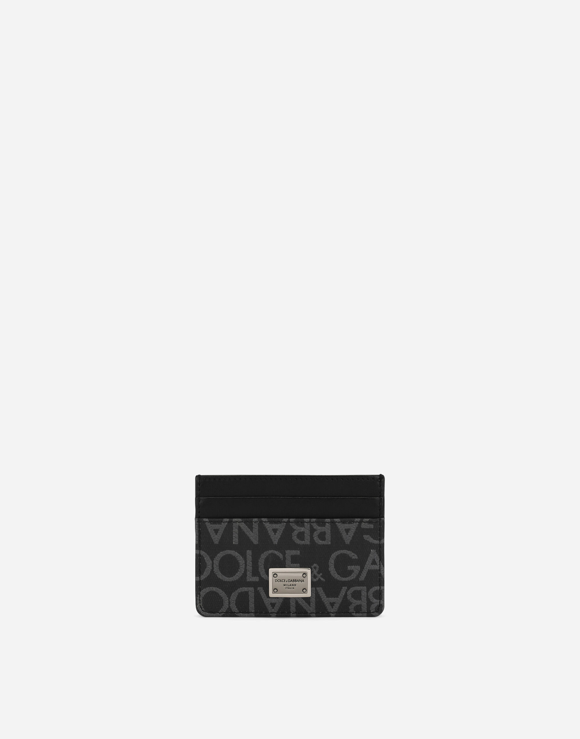Coated jacquard card holder in Multicolor for Men Dolce Gabbana US