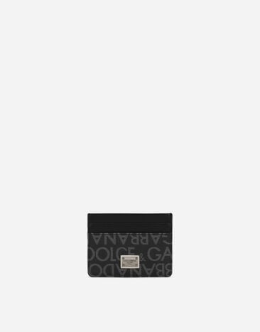 Dolce & Gabbana حافظة بطاقات جاكار مطلية أسود BP0330AW576