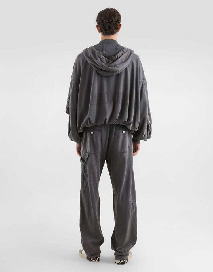 Dolce & Gabbana Felpa con cappuccio in jersey con trattamento anticato Multicolore G9BXYTG7PPS