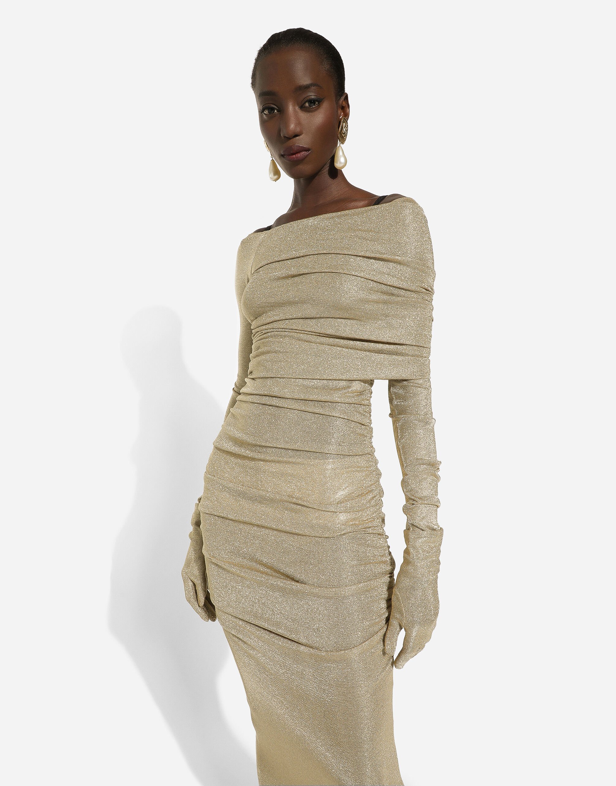 Dolce gabbana hotsell gold dress