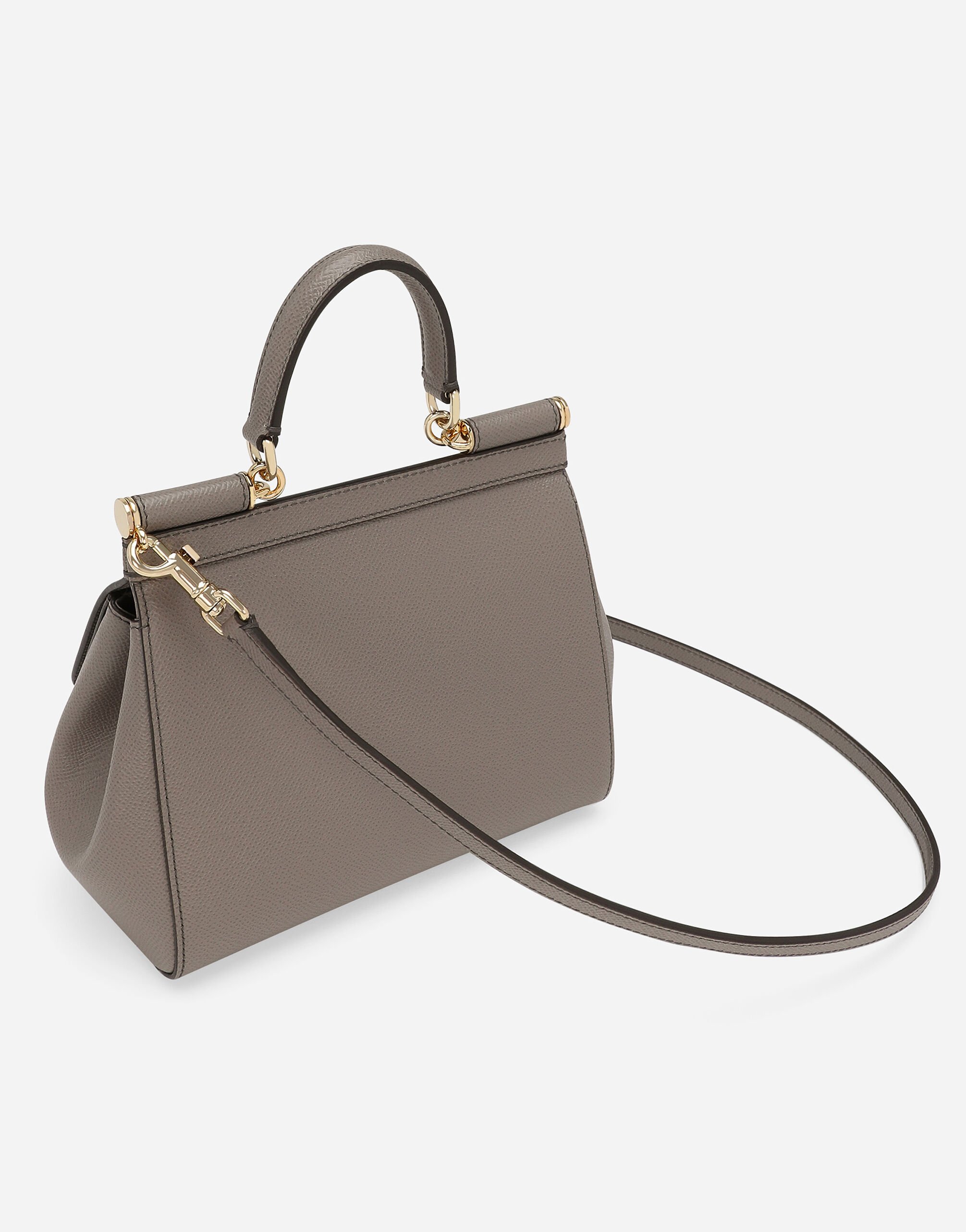 Small dauphine leather sicily bag top