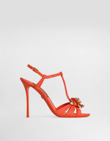 Dolce & Gabbana brocade sandals with embroidery Multicolor CR1959A9AA2