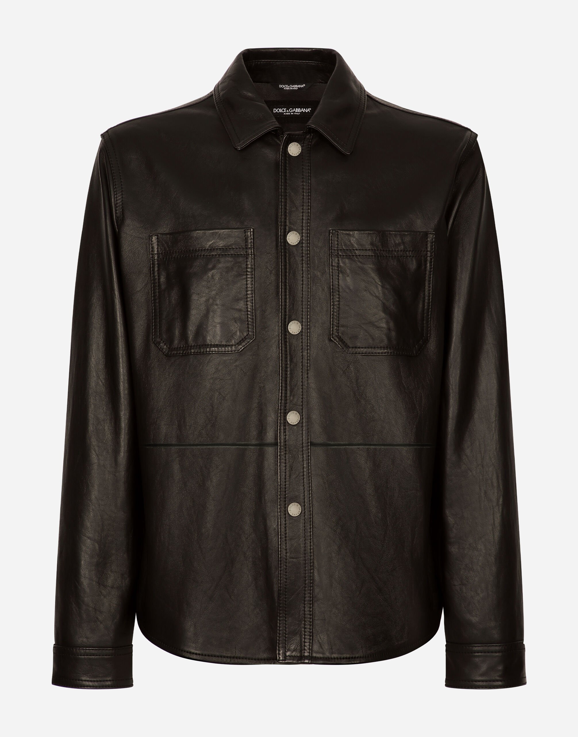 Dolce & Gabbana Leather shirt Black G036CTFUSXS