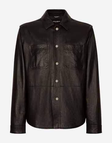Dolce & Gabbana Leather shirt Black G5JG4TFU5U8