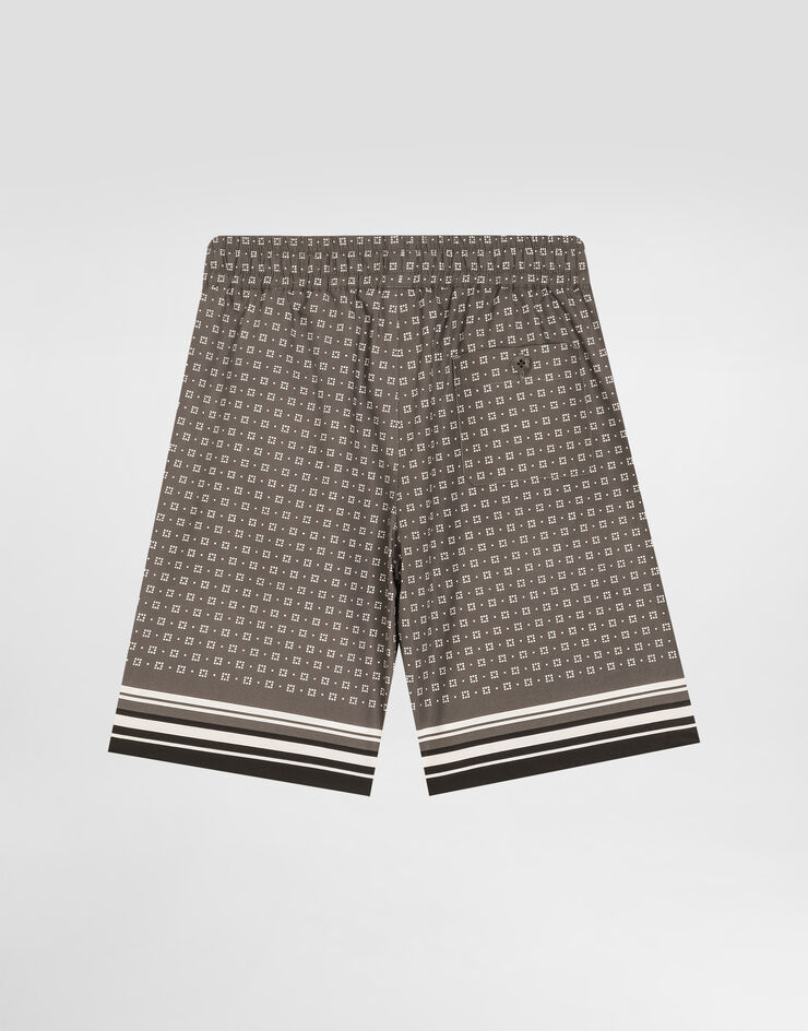 Dolce & Gabbana Bermudas aus Popeline mit Print Mehrfarbig L43Q48FI5LD