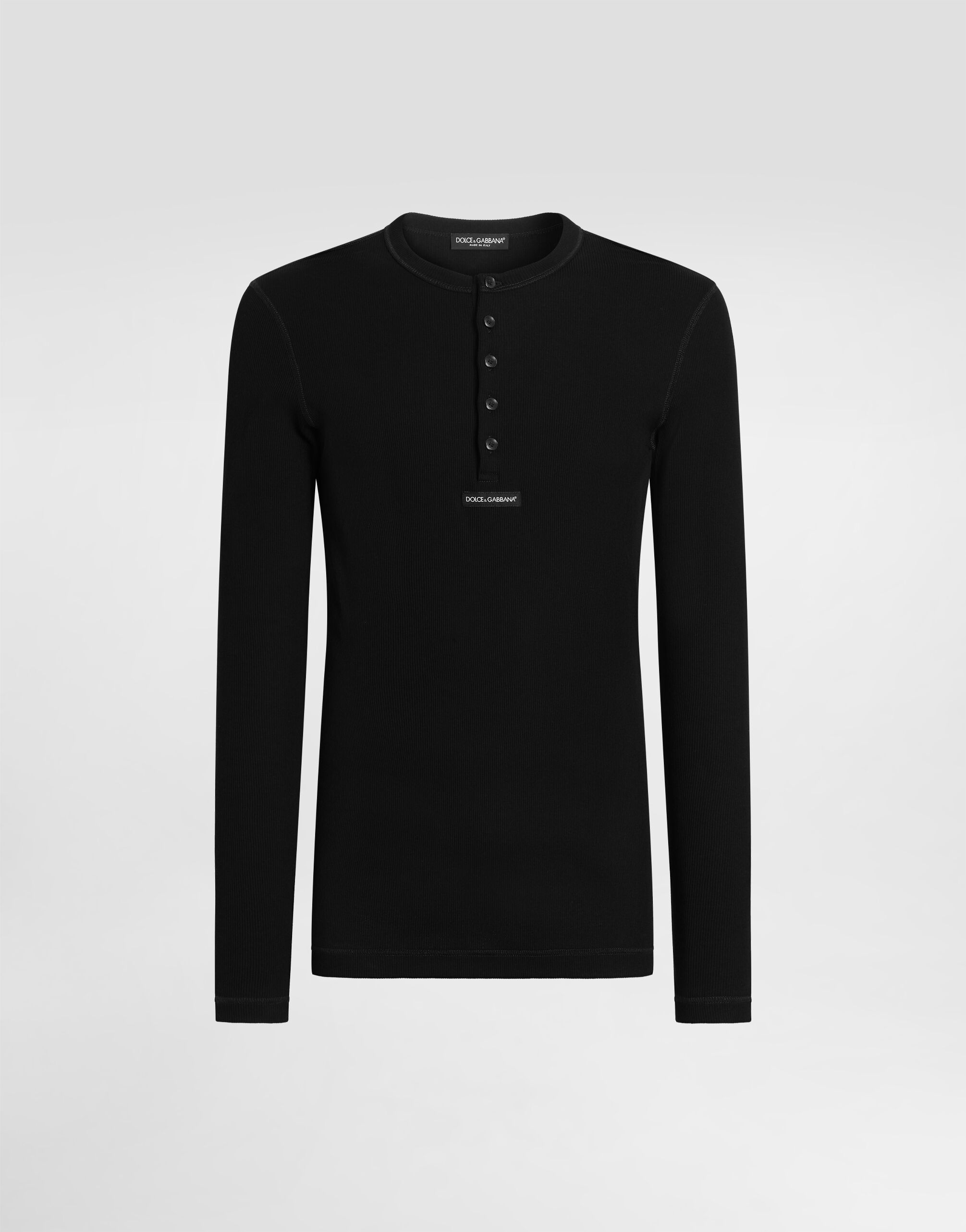 Serafino jersey t-shirt with logo