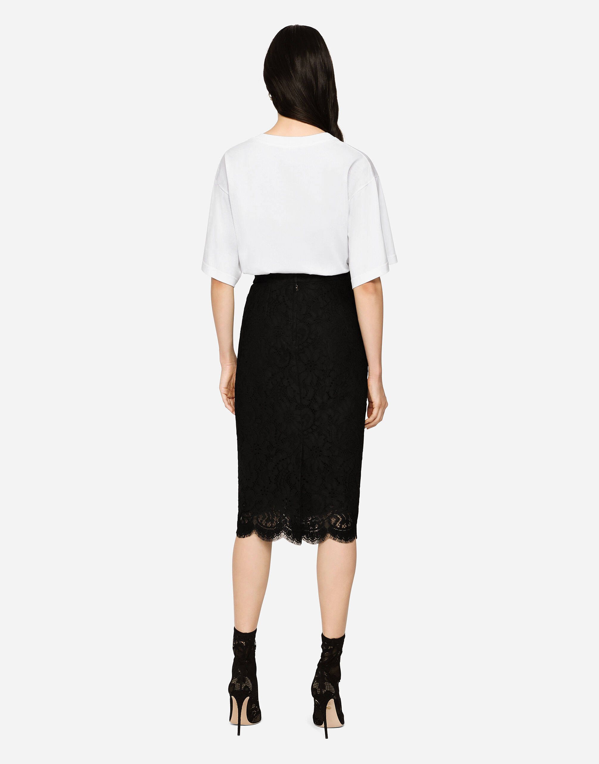 【関税&送料込】Dolce&Gabbana Lace Midi Skirt Lace midi skirt in Black for Women | Dolce&Gabbana® US